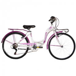 Bicicletta Bambina Coppi TAYLOR 24" 6 Velocità Bianca