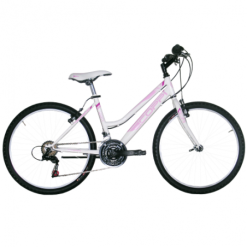 Coppi Bicicletta Bambina MTB JAUNTY 24" 18 Velocità Bianca