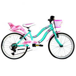 Bicicletta Bimba KARINA 20" Coppi 6 Velocità Azzurra