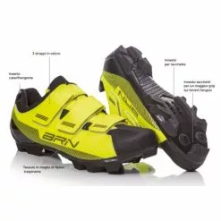 Scarpa MTB BRN 3 Strappi Gialla